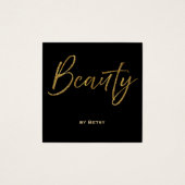 金ゴールドグリッターとブラック美しい名刺 (正面)