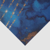 金ゴールドグリッターとブルーデコパージュのストリングライト 薄葉紙 (詳細)