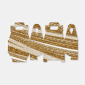 金ゴールドグリッターとホワイトスパークルパーティーのお気に入りボックス フェイバーボックス (折り畳みなし)