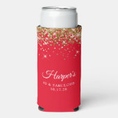 金ゴールドグリッターとレッド40と素晴らしい スリム缶クーラー (Seltzer正面)