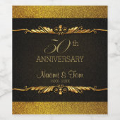 金ゴールドグリッターと分周器 ワインラベル (シングルラベル)