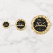 金ゴールドグリッターと白い火花 コンフェッティ (正面)