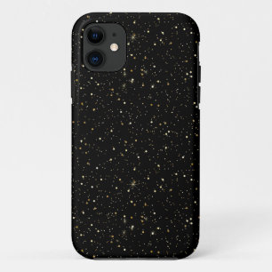 金ゴールドグリッターと黒い輝き iPhone 11 ケース