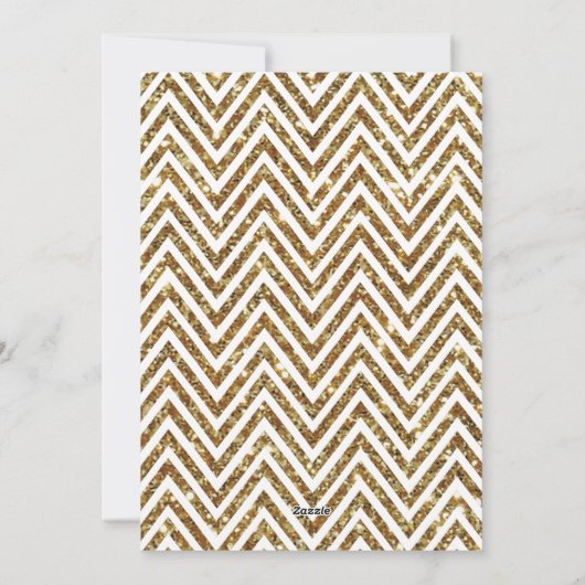 金ゴールドグリッターとChalkboardクリスマスフォトカード シーズンカード (裏面)