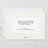 金ゴールドグリッターにキラキラした新年のフォトカフェイクード シーズンカード (裏面)