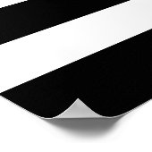 金ゴールドグリッターのヤシの木、白黒のポスストライプター ポスター (角)