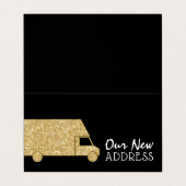 金ゴールドグリッターの削除バン、アドレスカードの変更 名刺 (外部フラット)