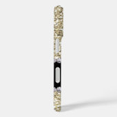 金ゴールドグリッターの宝石(名前とMongram付き) Case-Mate iPhoneケース (裏面 / 右)