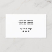 金ゴールドグリッターの検索サンキューカード 名刺 (裏面)