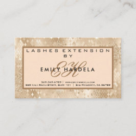 金ゴールドグリッターの点滅アフターケア指導  名刺