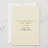 金ゴールドグリッターはっきりしたグラードタイポグラフィ卒業写真 案内状 (裏面)