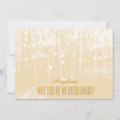 金ゴールドグリッターは私の花嫁のメイド？ 招待状 (正面)