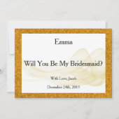 金ゴールドグリッターは私の花嫁抽象芸術 招待状 (正面)