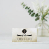 金ゴールドグリッターまつげ顧客ロイヤリティカード ロイヤリティカード (スタンド正面)