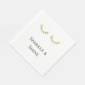 金ゴールドグリッターまつ毛スパークル引用文 スタンダードランチョンナプキン (角)