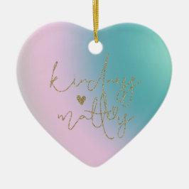 金ゴールドグリッターやさしさ問題絞り染め セラミックオーナメント