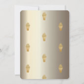 金ゴールドグリッターアイスクリームオベビーサマーベビーシャワー 招待状 (裏面)