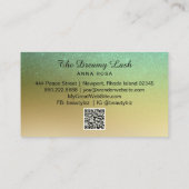 *~*金ゴールドグリッターアイズラッシュQRブローズ拡張機能 名刺 (裏面)