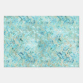 金ゴールドグリッターアクアグラムトロピカルパイナップル ラッピングペーパーシート (正面3)