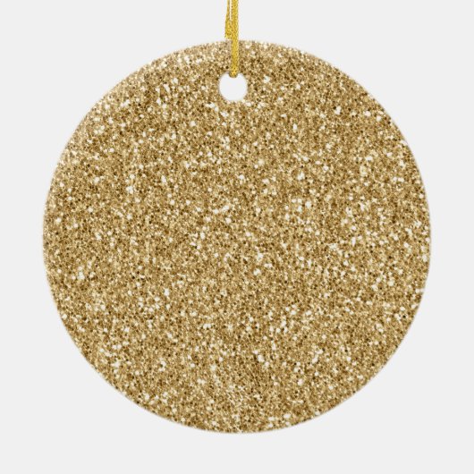 金ゴールドグリッターアクアマーメイドパーソナライズされた セラミックオーナメント (裏面)