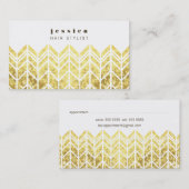 金ゴールドグリッターアステカ矢印パターン美容師カード 予約カード (正面/裏面)