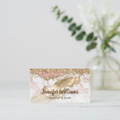 金ゴールドグリッターアモダンゲエレガントートメイクヘアシック 名刺 (スタンド正面)