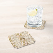 金ゴールドグリッターアリゲータープリント ペーパーコースター (インサイチュ)