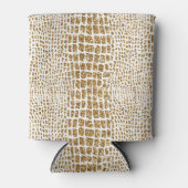 金ゴールドグリッターアリゲータープリント 缶クーラー (正面)