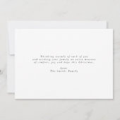 金ゴールドグリッターアーチクリスマスフォトグリーティングカード 招待状 (裏面)