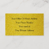 金ゴールドグリッターイエローブラックヘア&メイクアッモダンプ 名刺 (裏面)