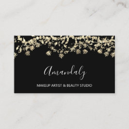 金ゴールドグリッターイベントプランナー美しいショップ紙吹雪 名刺