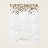 金ゴールドグリッターイヤリングネックレスディスプレイカード (裏面)