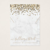 金ゴールドグリッターイヤリングネックレスディスプレイカード (正面)