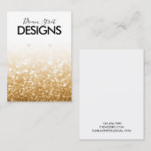 金ゴールドグリッターイヤリング表示カード 名刺 (正面/裏面)