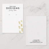 金ゴールドグリッターイヤリング表示カード 名刺 (正面/裏面)