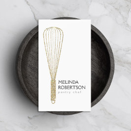 金ゴールドグリッターウィスクベーカリー 名刺