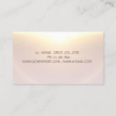 金ゴールドグリッターウィメンシルエットヨガインストラクター 名刺 (裏面)