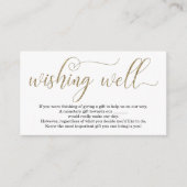 金ゴールドグリッターウィングウェル結婚式招待状 エンクロージャーカード (正面)