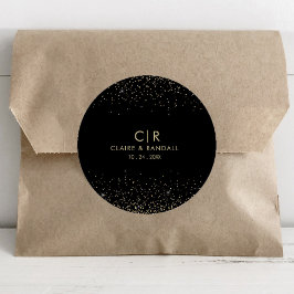 金ゴールドグリッターエレガントウェディング ラウンドシール