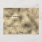 金ゴールドグリッターエレガントクリスマスハッピーホリデー シーズンポストカード (裏面)