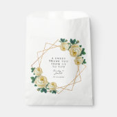 金ゴールドグリッターエレガントジオイエロー結婚フローラ フェイバーバッグ (正面)