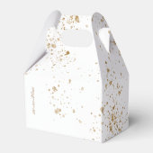 金ゴールドグリッターエレガントテキスト書き込みボックス フェイバーボックス (裏面サイド)