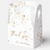 金ゴールドグリッターエレガントテキスト書き込みボックス フェイバーボックス (オープン)