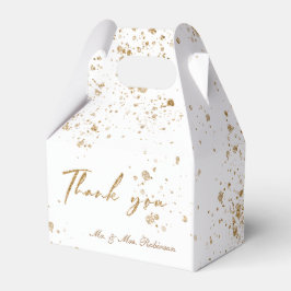 金ゴールドグリッターエレガントテキスト書き込みボックス フェイバーボックス