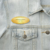 金ゴールドグリッターエレガントテンプレートトレンディー 名札 (インサイチュ)