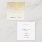 金ゴールドグリッターエレガントプロフェッショナルテンプレート スクエア名刺 (正面/裏面)