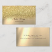 金ゴールドグリッターエレガントプロフェッショナル 名刺 (正面/裏面)