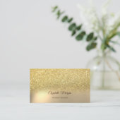金ゴールドグリッターエレガントプロフェッショナル 名刺 (スタンド正面)