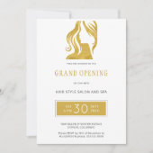 金ゴールドグリッターエレガント美しいサロングランドオープン 招待状 (正面)