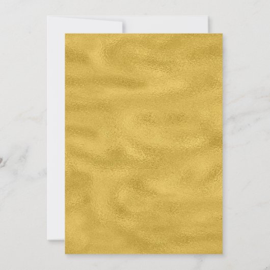 金ゴールドグリッターエレガント美しいサロングランドオープン 招待状 (裏面)